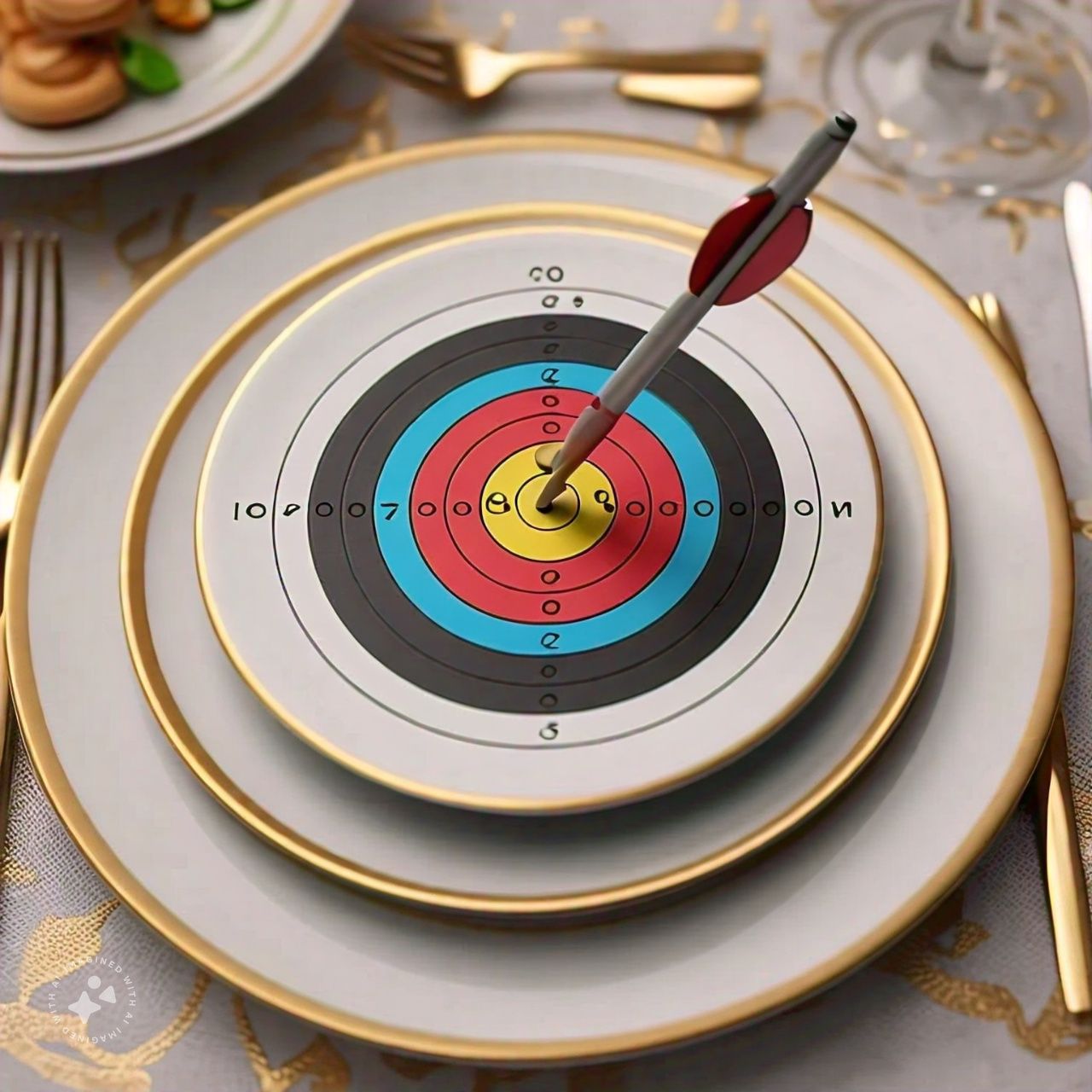 Bullseye on a plate