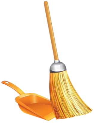 broom and dustpan