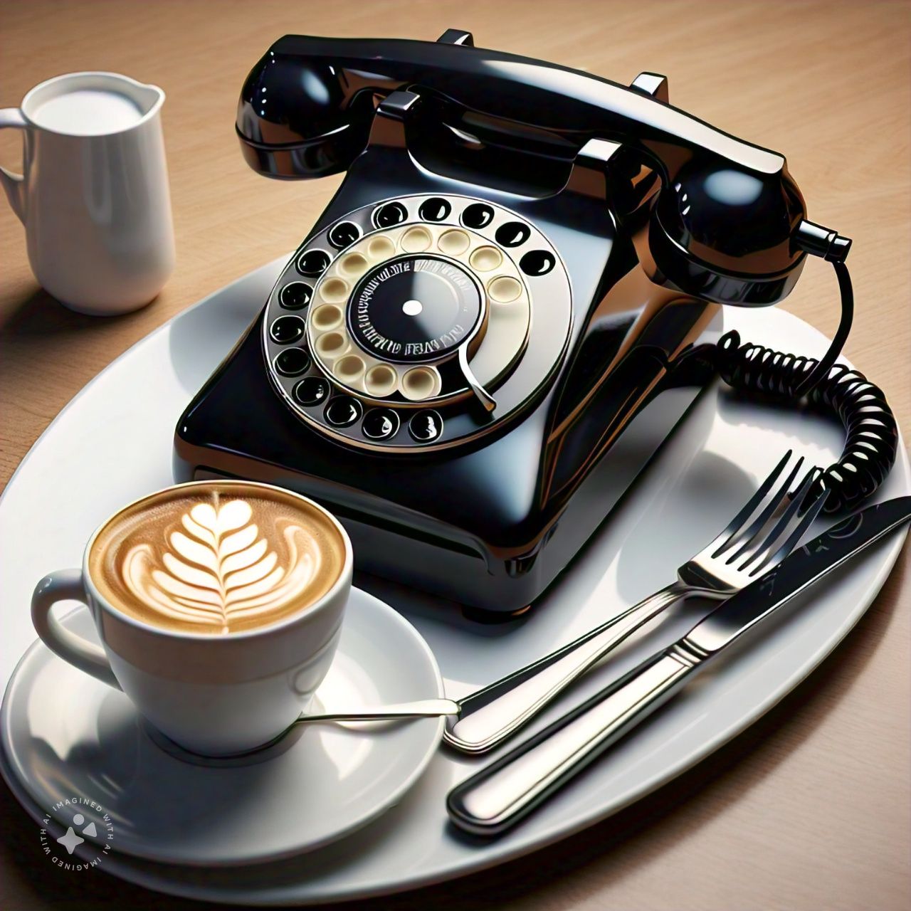 Rotary dial with a cup of coffee