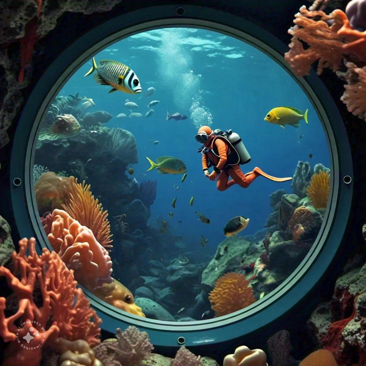 Scuba diver with fish