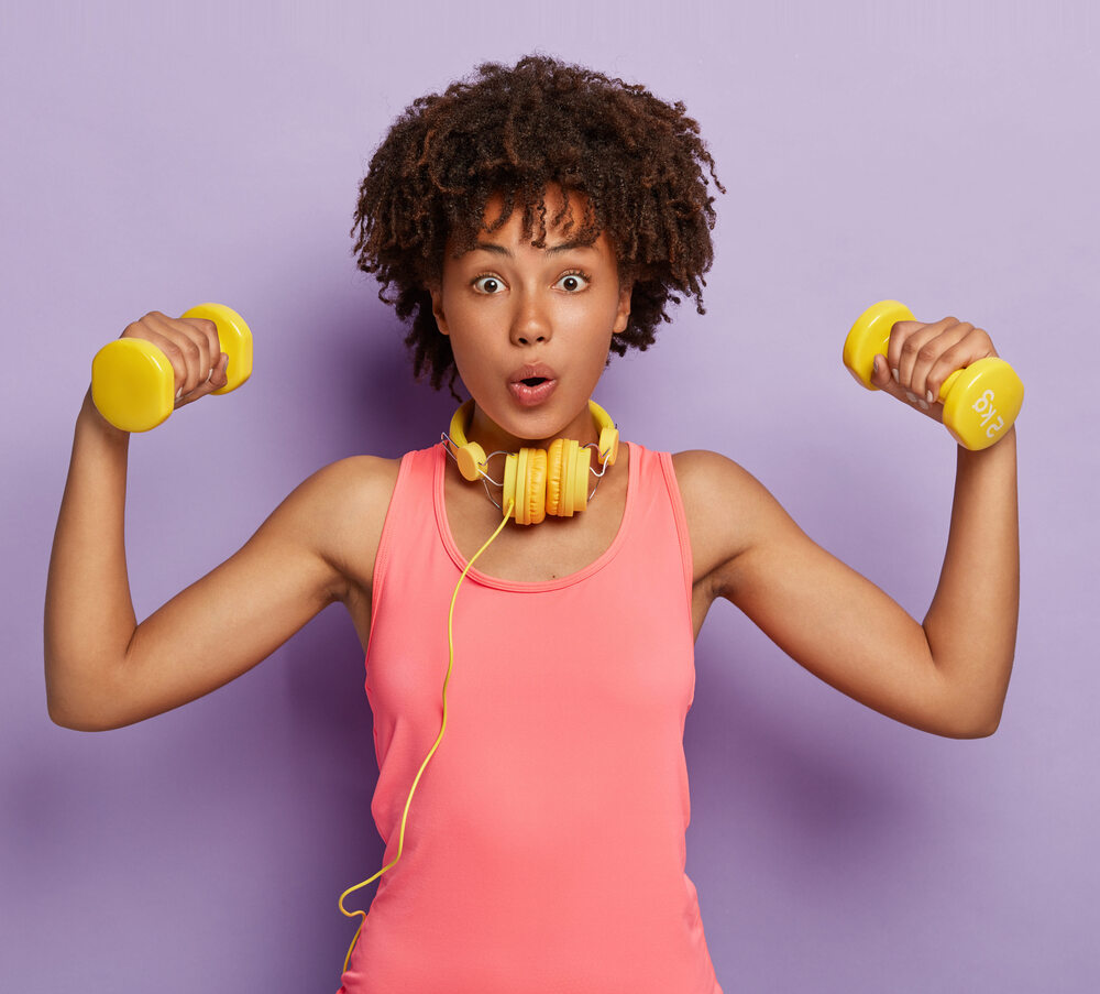 Girl with Dumbells